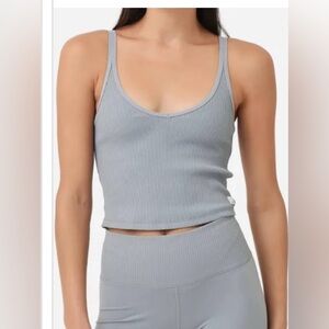 NWT Vuori Women's Rib Light Cloud Crop Tank, L